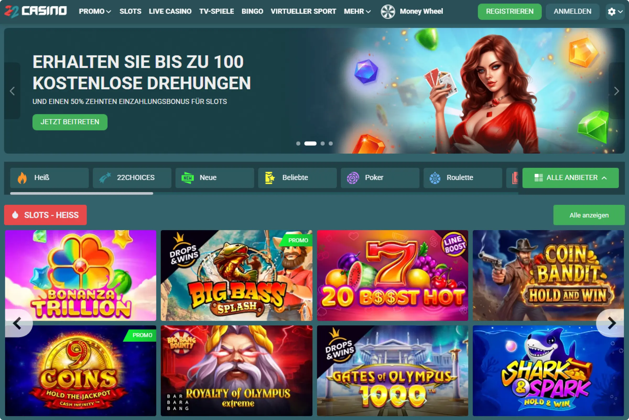 22Casino Live-Casino Online